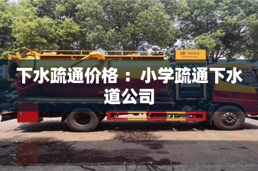 長沙下水疏通價格 ：小學疏通下水道公司