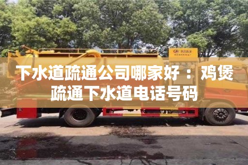 深圳下水道疏通公司哪家好 ：雞煲疏通下水道電話號碼