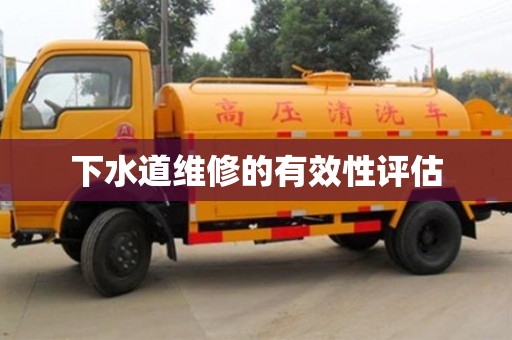 下水道維修的有效性評估 下水道維修的有效性評估