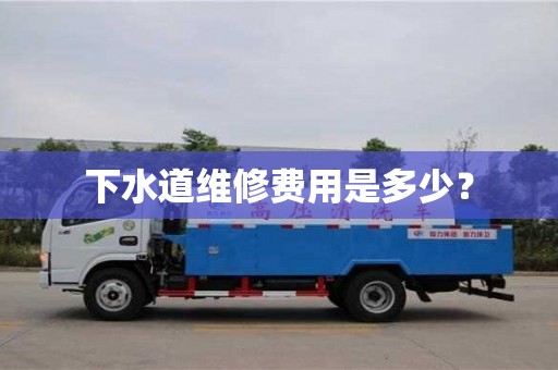 南京下水道維修費用是多少？