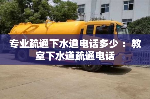 深圳專業(yè)疏通下水道電話多少 ：教室下水道疏通電話