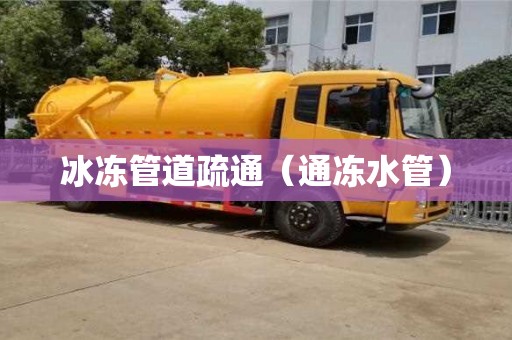 深圳冰凍管道疏通（通凍水管）