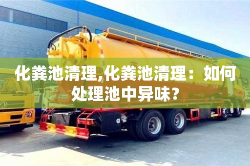 深圳化糞池清理,化糞池清理：如何處理池中異味？