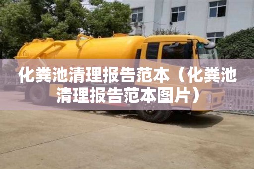 長沙化糞池清理報告范本（化糞池清理報告范本圖片）
