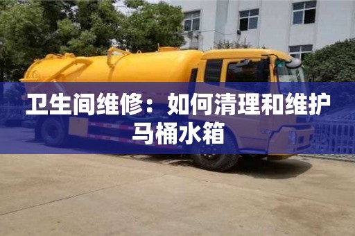 長(zhǎng)沙衛(wèi)生間維修：如何清理和維護(hù)馬桶水箱