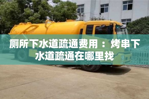 長沙廁所下水道疏通費用 ：烤串下水道疏通在哪里找