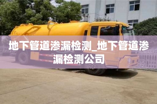 地下管道滲漏檢測_地下管道滲漏檢測公司