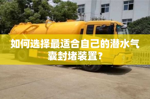 如何選擇最適合自己的潛水氣囊封堵裝置？