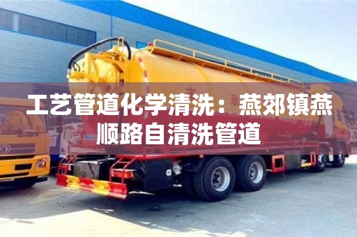 武漢工藝管道化學清洗：燕郊鎮燕順路自清洗管道