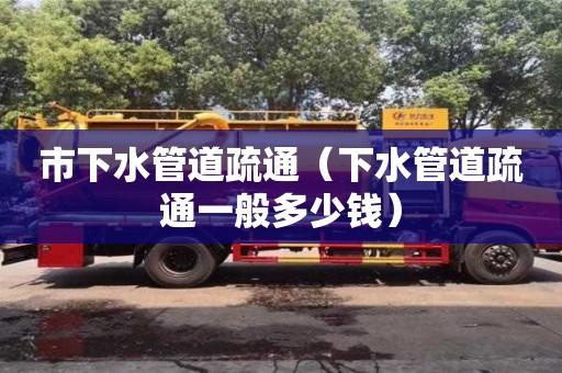 市下水管道疏通（下水管道疏通一般多少錢）