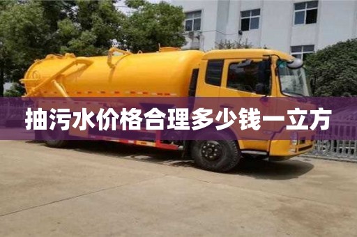 濟南抽污水價格合理多少錢一立方