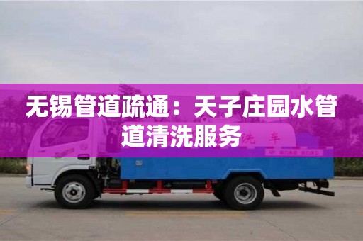 長沙無錫管道疏通：天子莊園水管道清洗服務