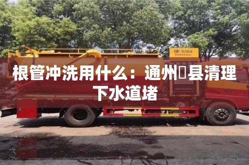 上海根管沖洗用什么：通州漷縣清理下水道堵