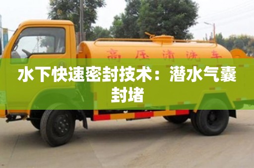 長沙水下快速密封技術：潛水氣囊封堵