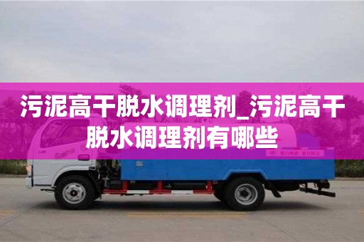 污泥高干脫水調理劑_污泥高干脫水調理劑有哪些 污泥高干脫水調理劑_污泥高干脫水調理劑有哪些