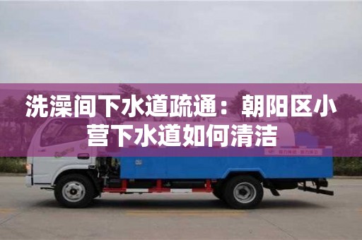 深圳洗澡間下水道疏通：朝陽區小營下水道如何清潔