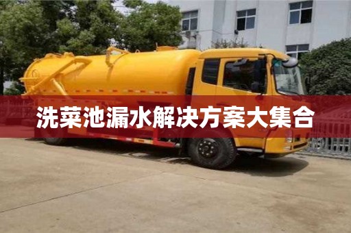 濟(jì)南洗菜池漏水解決方案大集合