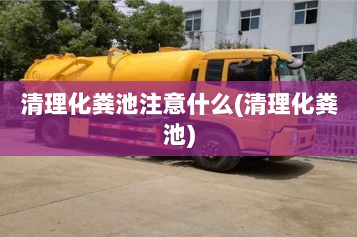 西安清理化糞池注意什么(清理化糞池)