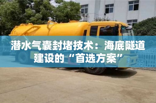 長沙潛水氣囊封堵技術：海底隧道建設的“首選方案”