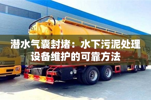 廈門潛水氣囊封堵：水下污泥處理設備維護的可靠方法