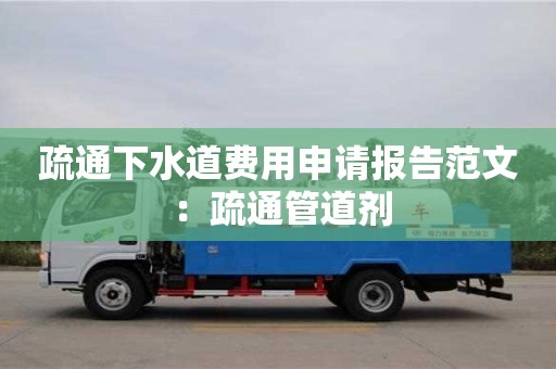 長沙疏通下水道費用申請報告范文 ：疏通管道劑