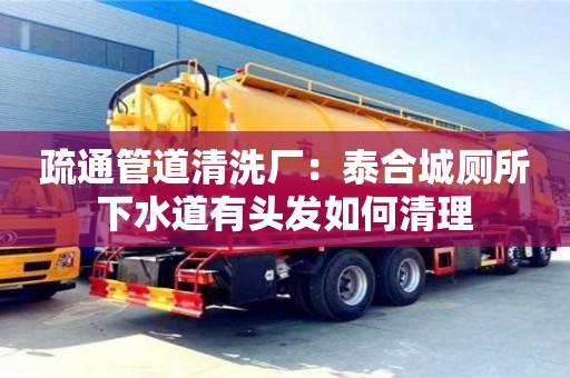 長沙疏通管道清洗廠：泰合城廁所下水道有頭發如何清理