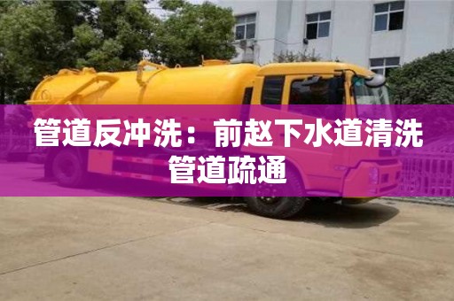 上海管道反沖洗：前趙下水道清洗管道疏通