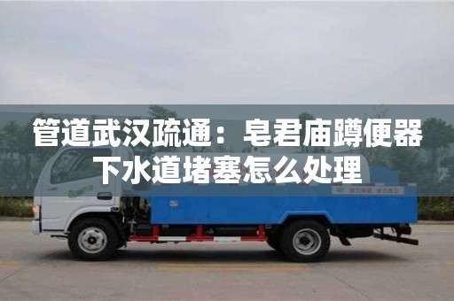 南京管道武漢疏通：皂君廟蹲便器下水道堵塞怎么處理