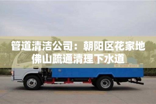 長沙管道清潔公司：朝陽區花家地佛山疏通清理下水道