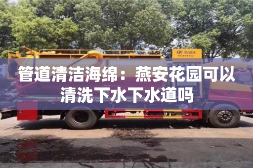 長沙管道清潔海綿：燕安花園可以清洗下水下水道嗎