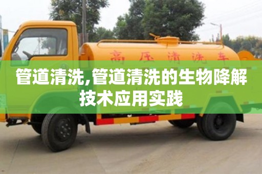 長沙管道清洗,管道清洗的生物降解技術應用實踐
