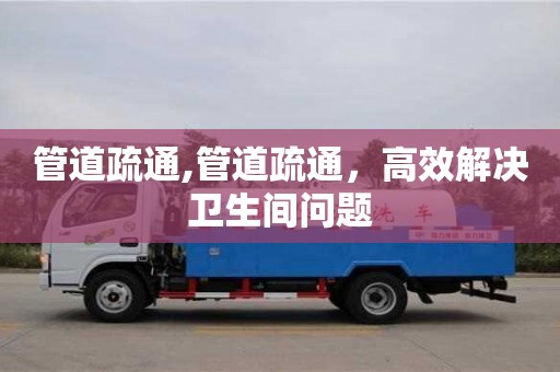管道疏通,管道疏通，高效解決衛生間問題
