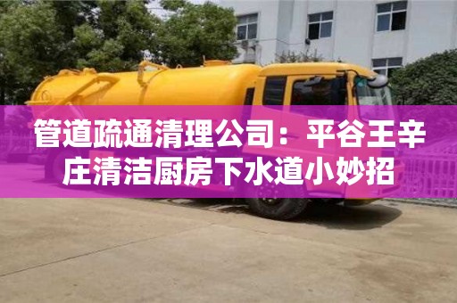 上海管道疏通清理公司：平谷王辛莊清潔廚房下水道小妙招