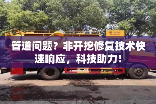 廈門管道問題？非開挖修復技術快速響應，科技助力！