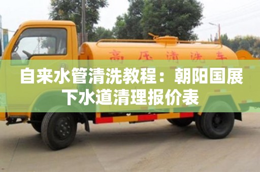 長沙自來水管清洗教程：朝陽國展下水道清理報價表