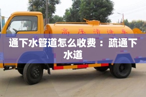 南京通下水管道怎么收費 ：疏通下水道
