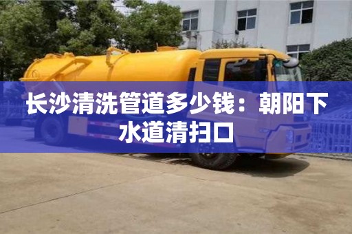 深圳長沙清洗管道多少錢：朝陽下水道清掃口