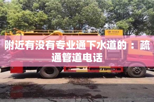 西安附近有沒有專業通下水道的 ：疏通管道電話
