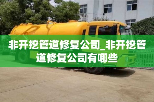非開挖管道修復公司_非開挖管道修復公司有哪些