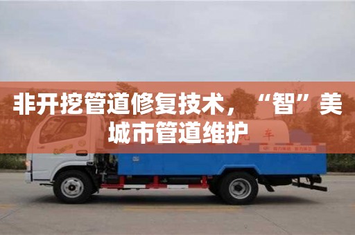 長沙非開挖管道修復(fù)技術(shù)，“智”美城市管道維護(hù)