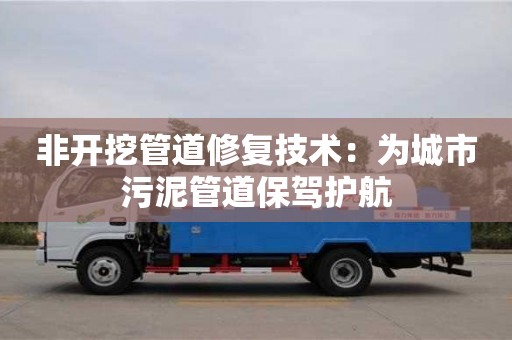 長沙非開挖管道修復技術：為城市污泥管道保駕護航