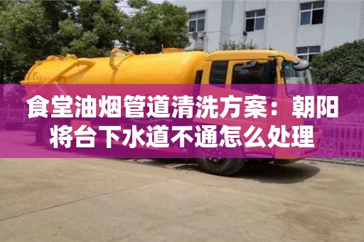 西安食堂油煙管道清洗方案：朝陽將臺下水道不通怎么處理