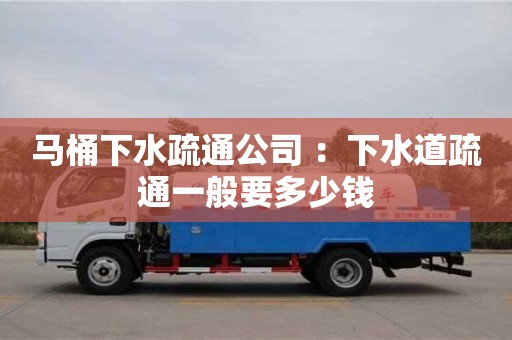 長沙馬桶下水疏通公司 ：下水道疏通一般要多少錢