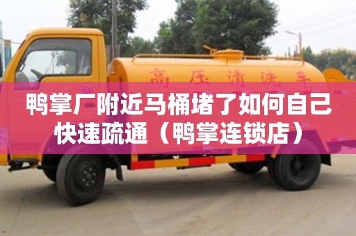 濟南鴨掌廠附近馬桶堵了如何自己快速疏通（鴨掌連鎖店）