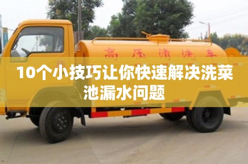 10個小技巧讓你快速解決洗菜池漏水問題 10個小技巧讓你快速解決洗菜池漏水問題
